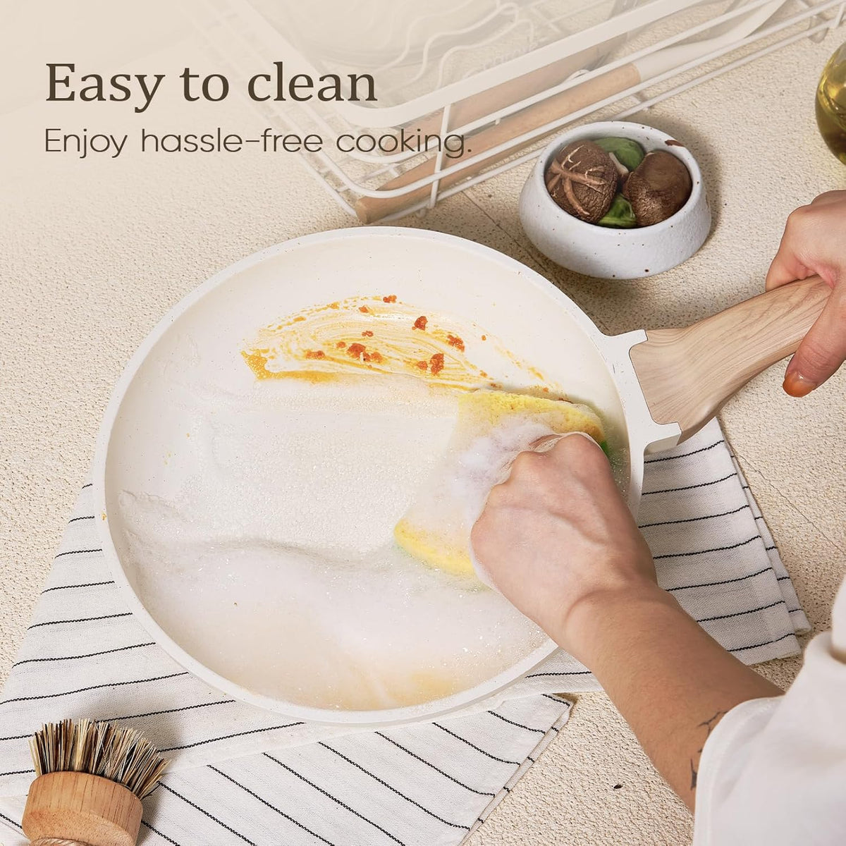 21pcs Pots and Pans Set, Nonstick Cookware Sets, Induction Cookware Kitchen Set Non Stick Cooking Set w/Frying Pans & Saucepans