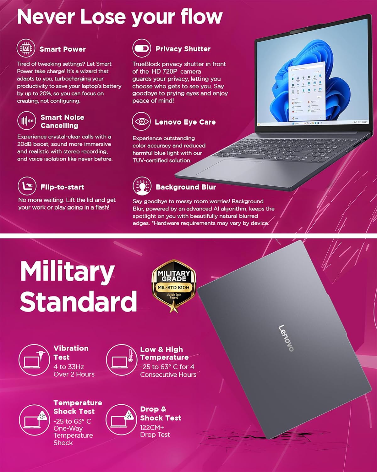 Lenovo Business Laptop with Copilot AI • 2026 Edition • Intel 13th Gen i5-13420H • 8GB DDR5 • 128GB SSD • 16" FHD+ • Microsoft 365 • WiFi 6 • Windows 11
