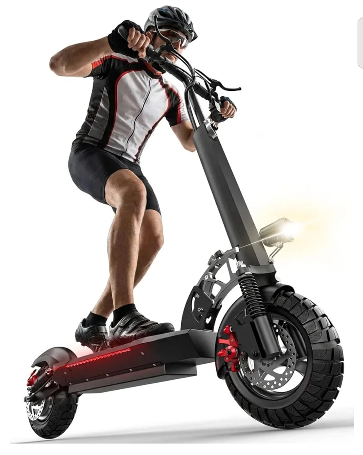 Electric Scooter for Adults with Seat, 1600W Peak Motor, 45-Mile Range, 30 Mph Fast Speed, 48V 20AH Battery, Heavy Duty 300+ lbs, Dual Disc Brake, 10" Off-Road Foldable e Scooter for Teens