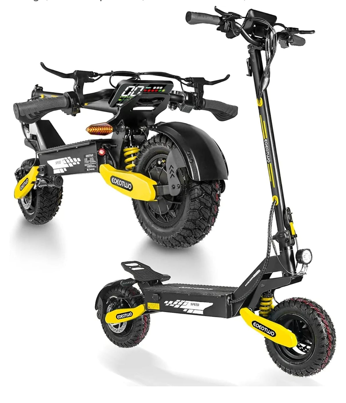 Electric Scooter for Adults,31/38 MPH 1200W/2400W Peak Motor | 11" Off-Road Tires Fast E Scooter, Up to 20/45 Miles Range, Dual Suspension, 330 lbs Max Load, Foldable
