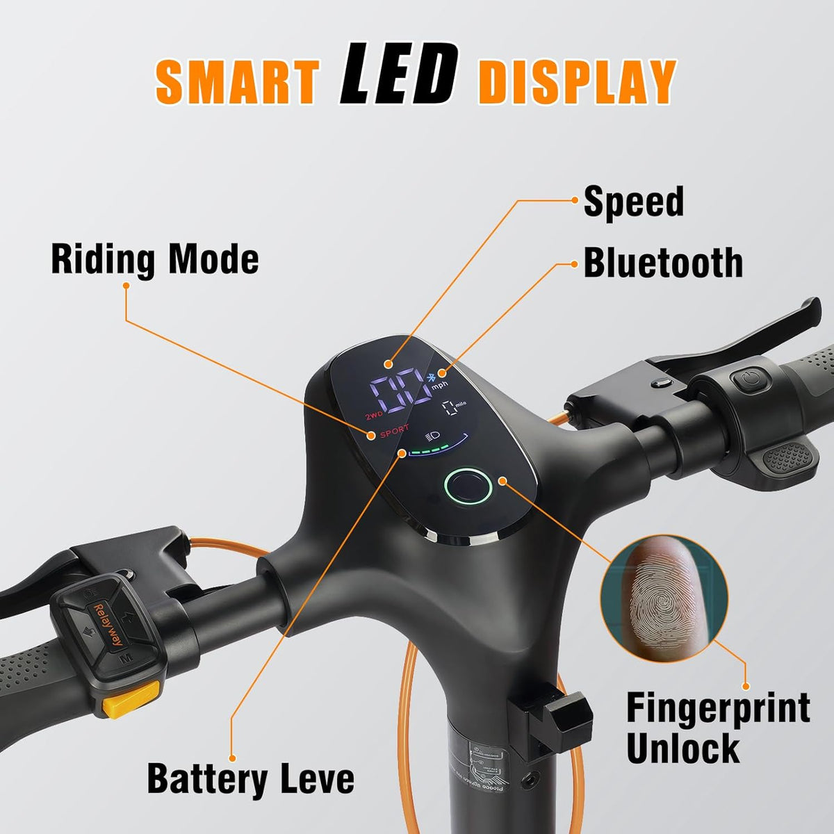 Offroad Electric Scooter 30 Mph Speed, 40-50 Miles Range, 300+ lb Capacity