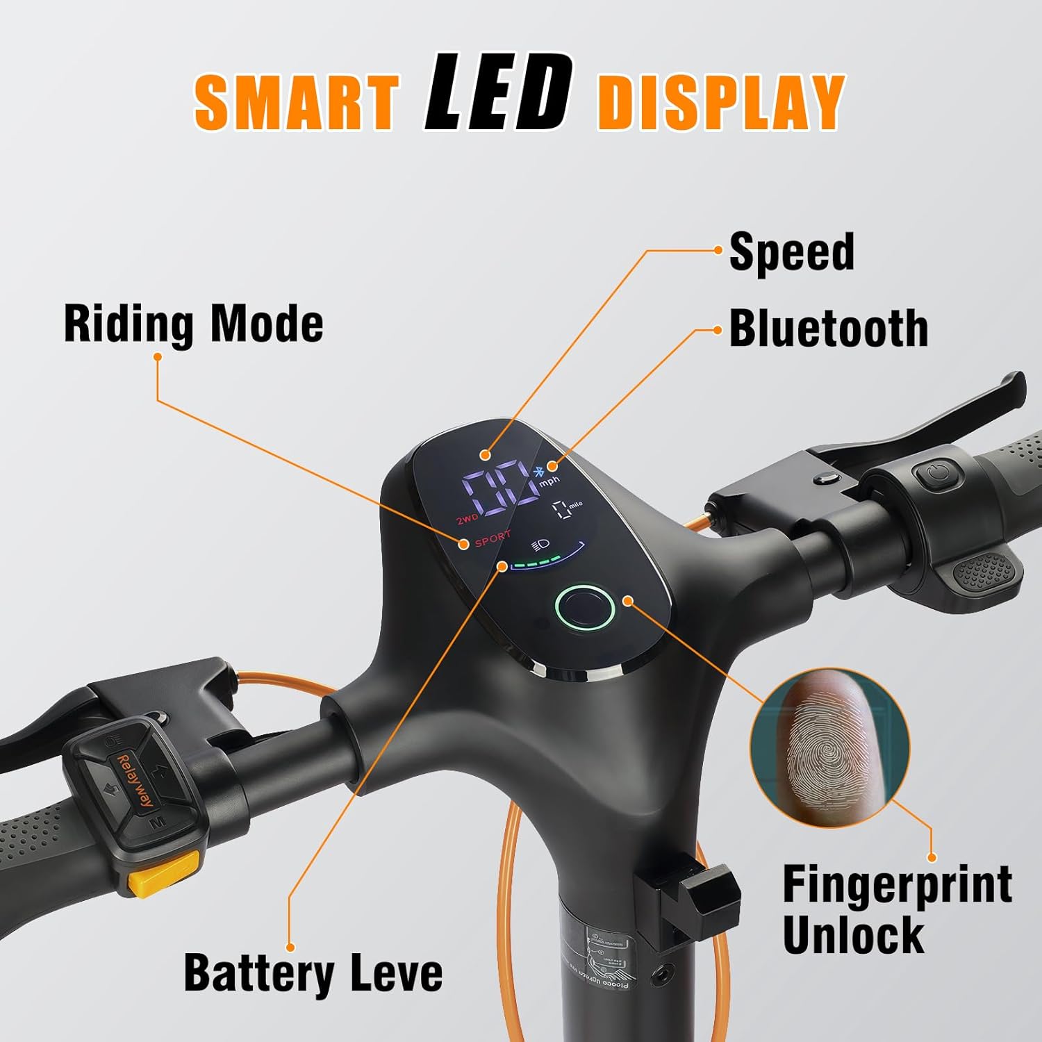 Offroad Electric Scooter 30 Mph Speed, 40-50 Miles Range, 300+ lb Capacity