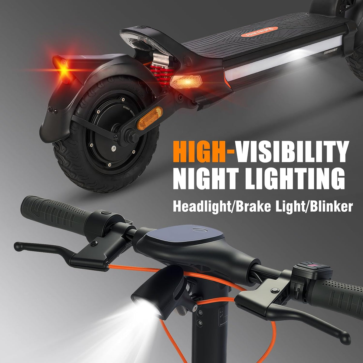 Offroad Electric Scooter 30 Mph Speed, 40-50 Miles Range, 300+ lb Capacity