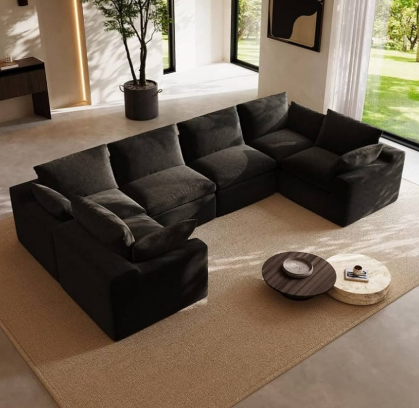 The Horizon Minimalist Velvet Sofa