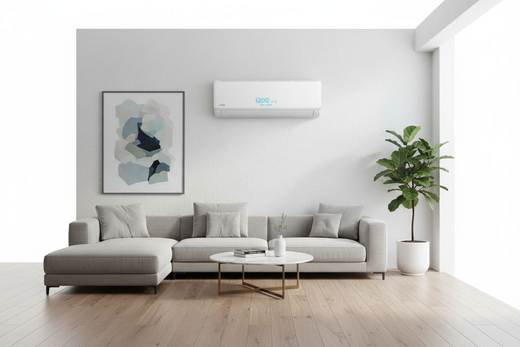 LETO Series Mini Split Air Conditioner Heat Pump White Wall Unit